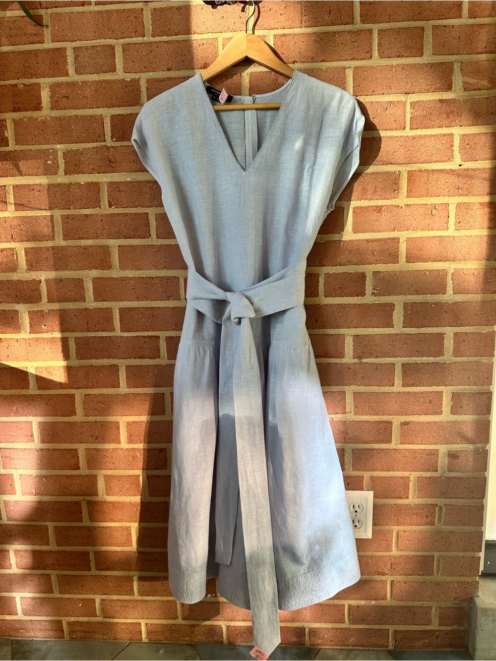 Lafayette 148 New York Melange Cap Sleeved Midi. 100% Linen